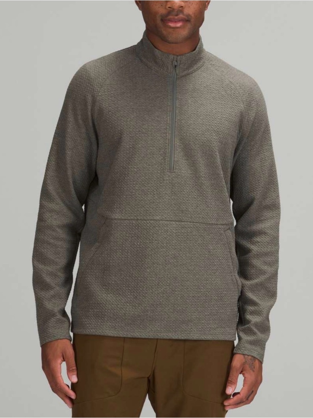 Lululemon At Ease Half Zip Jacket In Heathered Grey Sage size Medium
